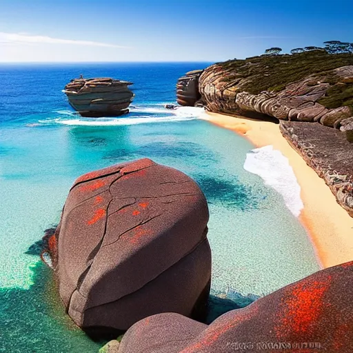 Prompt: remarkable rocks on kangaroo island