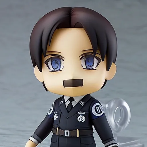 Prompt: adolf hitler, an anime nendoroid of hitler, figurine, detailed product photo