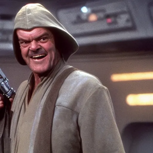 Prompt: jack nicholson in star wars