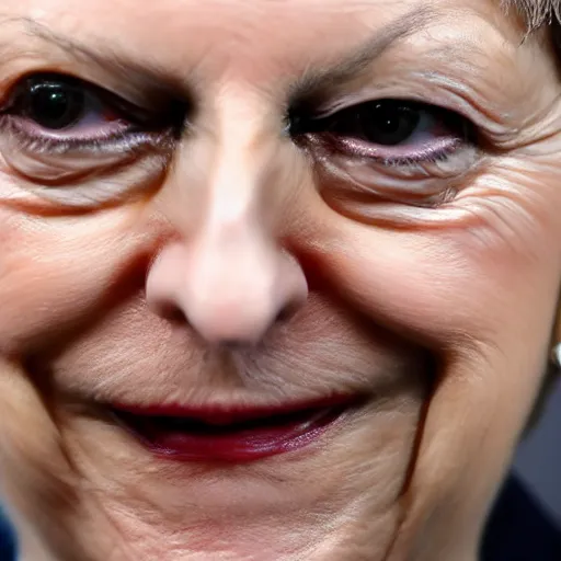 Image similar to theresa may close of up face