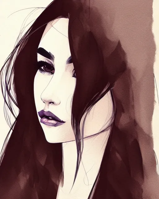 Image similar to portrait of madison beer, mixed art styles, beautiful, elegant, artstation, deviantart, behance, concept art, smooth, focus, by david w. mack