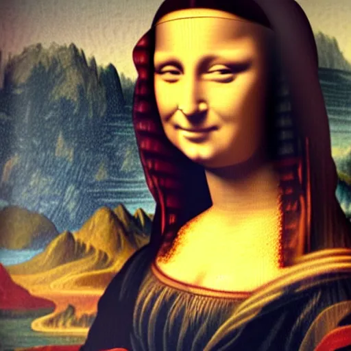 Image similar to Kim Kardashian as the Mona Lisa