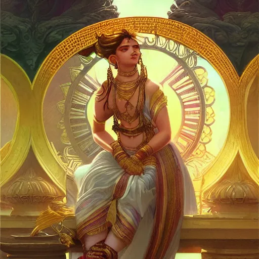 Prompt: ultra realistic illustration, ramamayana ram, intricate, elegant, highly detailed, digital painting, artstation, concept art, smooth, sharp focus, illustration, art by artgerm and greg rutkowski and alphonse mucha