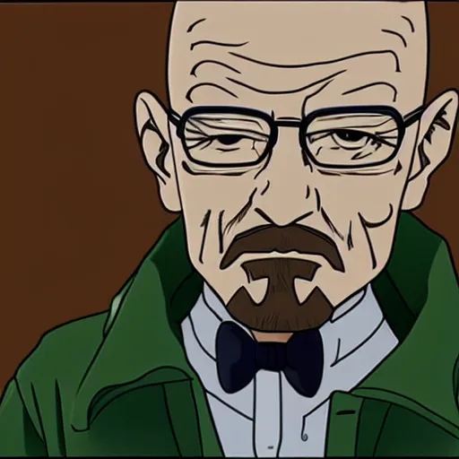 Prompt: walter white in jojo's bizzare adventure