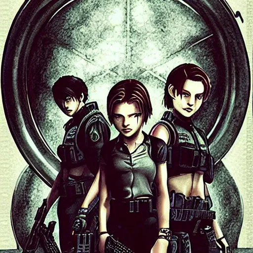 Prompt: resident evil, children's illustration, highly detailed