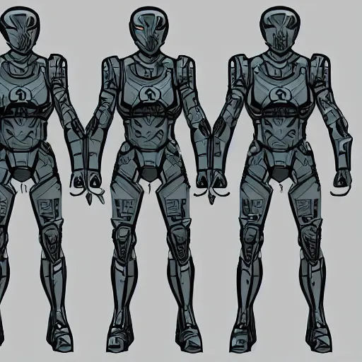 Prompt: sketches concept art standard tactial soldier lightweight nano cyber armor chest gear military modern alien era variants digital outline