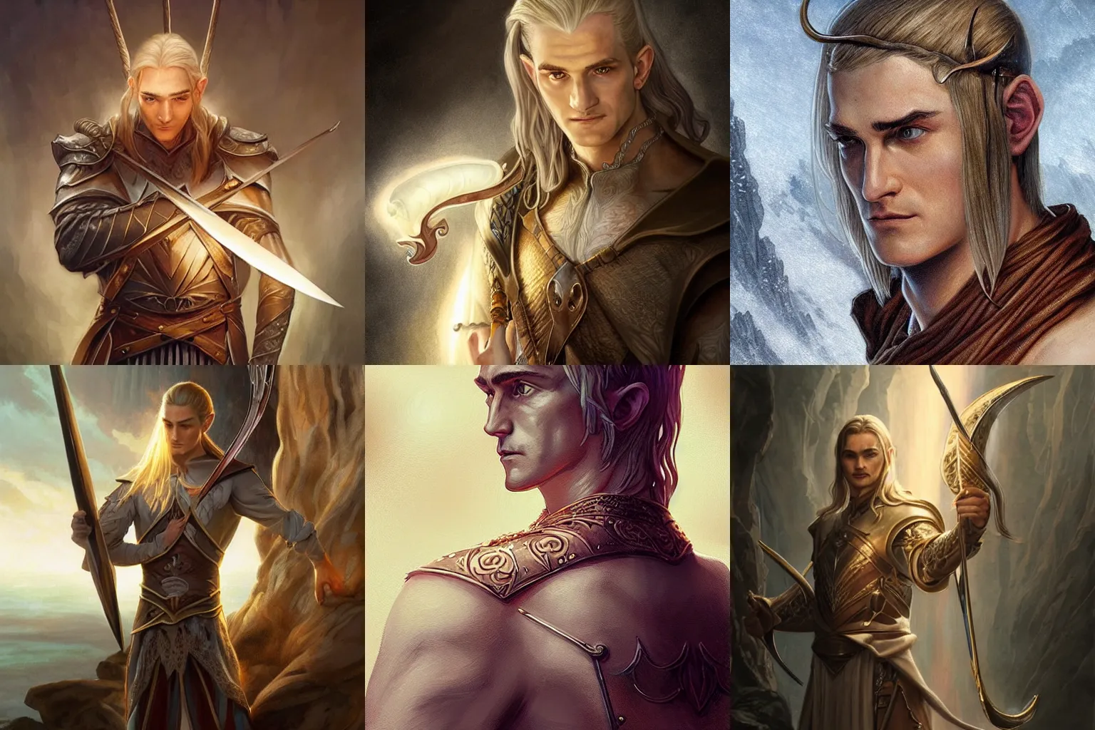 Prompt: a light elf noble man, similar to Legolas, with a squid tattoo on his arms, squid motifs, D&D, fantasy, intricate, cinematic lighting, highly detailed, digital painting, artstation, concept art, smooth, sharp focus, illustration, art by Artgerm and Greg Rutkowski and Alphonse Mucha