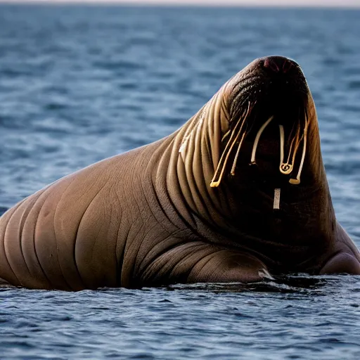 Image similar to a walrus with big tusks