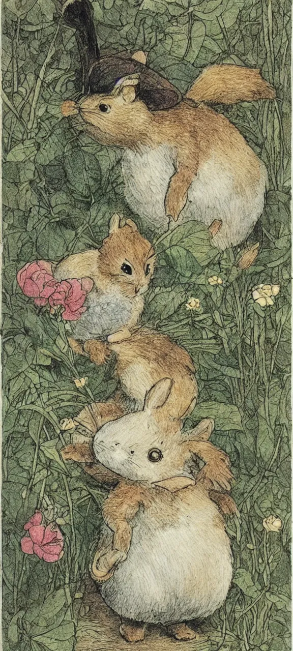 Prompt: illustration by Beatrix Potter