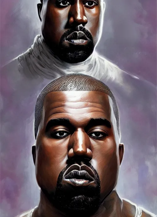 Image similar to Portrait of Kanye West, marvel comics, dark, intricate, highly detailed, smooth, artstation, digital illustration by Ruan Jia and Mandy Jurgens and Artgerm and Wayne Barlowe and Greg Rutkowski and Frank Frazetta