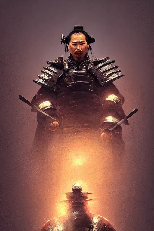 Image similar to portrait, portrait of a legendary Samurai in full armor, dramatic lighting, cinematic, establishing shot, extremly high detail, photo realistic, cinematic lighting, post processed, concept art, artstation, matte painting, style by eddie mendoza, raphael lacoste, alex ross