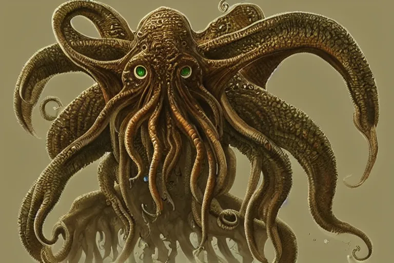 Image similar to “ a extremely detailed stunning portraits of cthulhu by allen william on artstation ”