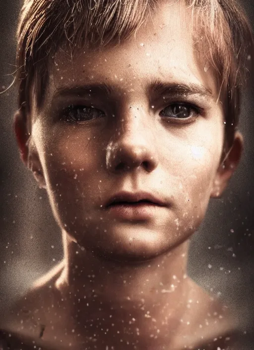 Image similar to cinematic shot epic portrait ghjtuire hsfdterwn, hyper realistic, mood lighting, fantasy, detailed face, highly detailed, super realistic, perfect lighting pixel sorting