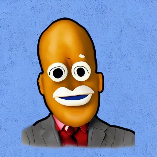 Image similar to mr. potato head dressed as joe biden