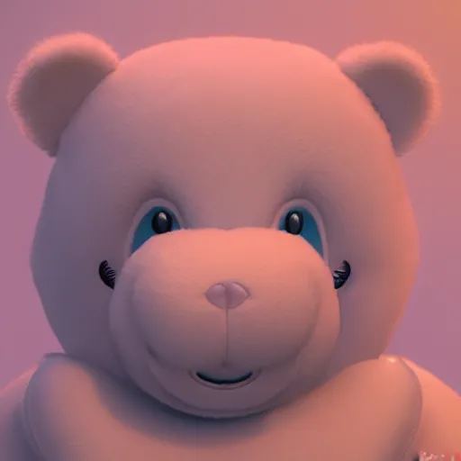 Image similar to hyperrealistic dslr film still of a heart care bear, stunning 8 k octane comprehensive 3 d render, inspired by istvan sandorfi & greg rutkowski & unreal engine, perfect symmetry, dim volumetric cinematic lighting, extremely hyper - detailed, extremely lifelike attributes & texture, intricate, masterpiece, artstation, stunning