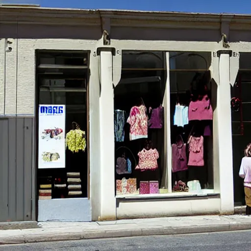 Prompt: photograph of a store from 2 0 0 7