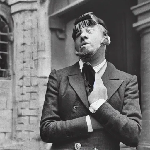 Prompt: british gentleman lord is listening gangsta rap, vintage photo