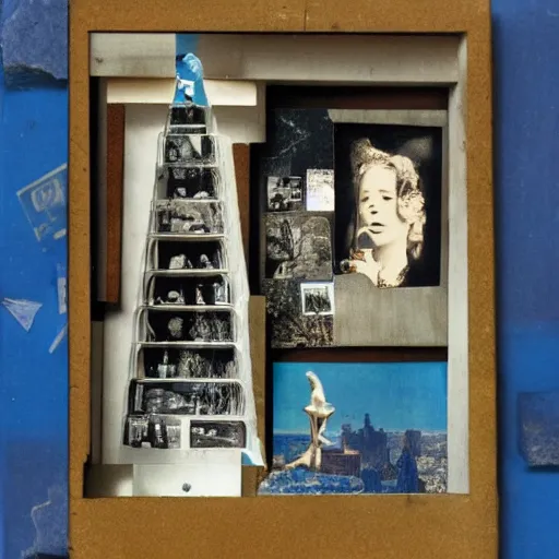 Image similar to abstract collage by joseph cornell