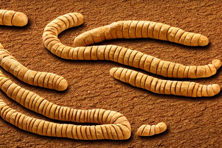 Image similar to centipede made of bread with legs ultrarealism