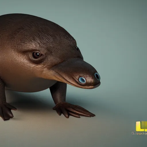 Prompt: 3 d render of a platypus, national geographic, realistic, cinematic lighting, 8 k, cute, adorable