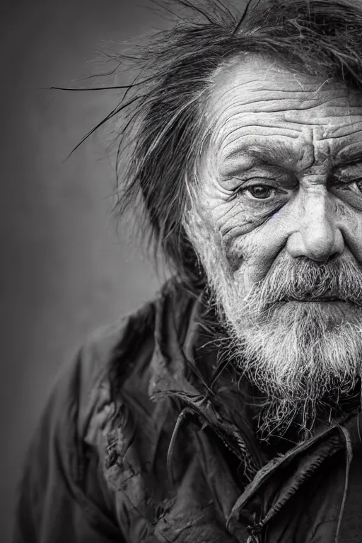 Image similar to Photo of Native Russian man Donald Tramp, portrait, skilled homeless, realistic, detailed, Donald Tramp, photorealistick, Sony A7R