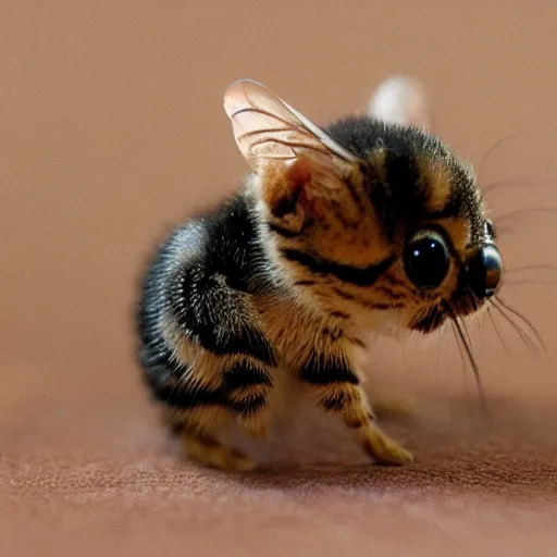 Image similar to photo of world ’ s smallest cat the size of a honeybee