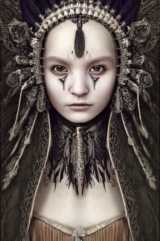 Image similar to A masterpiece ultrarealistic portrait of a Irristible angel princess tribal-shaman-knight-witch-ghost with Skull Iron mask. baroque renaissance girl in the night forest. medium shot, intricate, elegant, highly detailed. trending on artstation, digital art, by Stanley Artgerm Lau, WLOP, Rossdraws, James Jean, Andrei Riabovitchev, Marc Simonetti, Yoshitaka Amano. background by James Jean and Gustav Klimt, light by Julie Bell, 4k, porcelain skin.