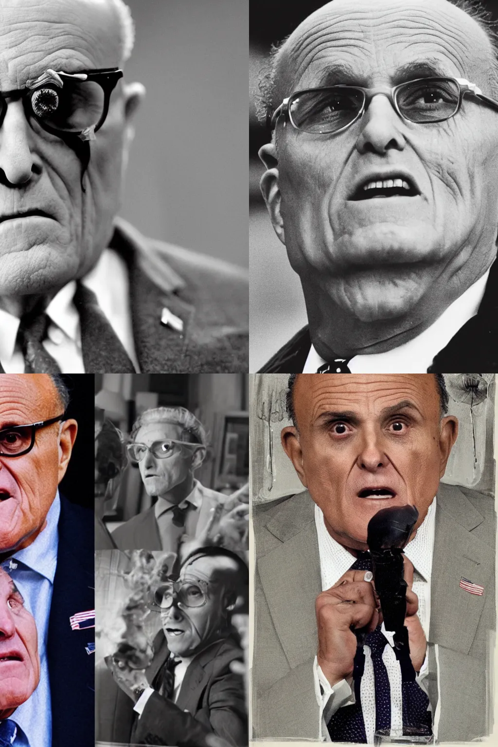 Prompt: rudy giuliani as a fly directed by david cronenberg