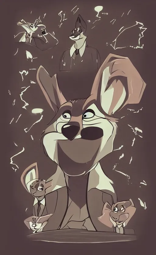 Image similar to “wolf in the style of zootopia in a dark room, dodging lasers, dramatic in the style of zootopia”