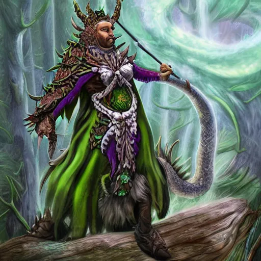 Image similar to a draconic druid