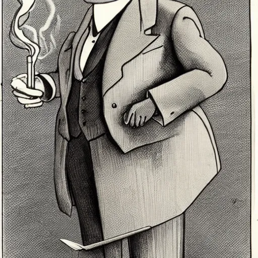 Image similar to an antropomorphic horse wearing a suit smoking a cigar