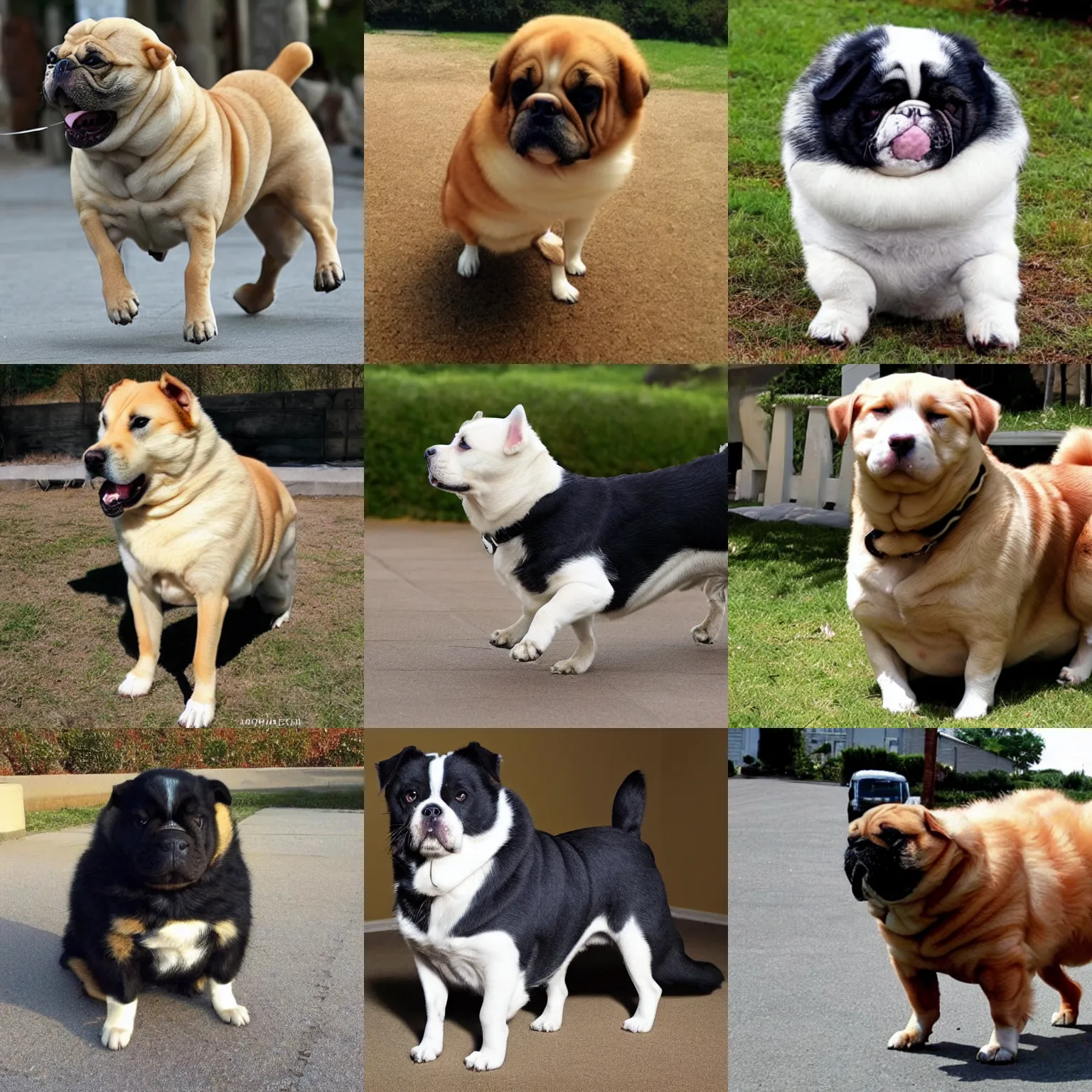 Prompt: the world's fattest dog