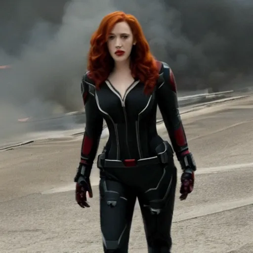 Image similar to a still of kat dennings as black widow in iron man 2 ( 2 0 1 0 )