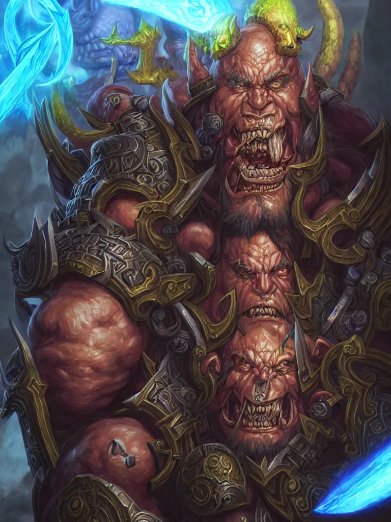 Image similar to World of Warcraft final boss character portrait drawn by Katsuhiro Otomo, photorealistic style, intricate detailed oil painting, detailed illustration, oil painting, painterly feeling, centric composition singular character