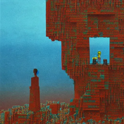 Image similar to lego beksinski