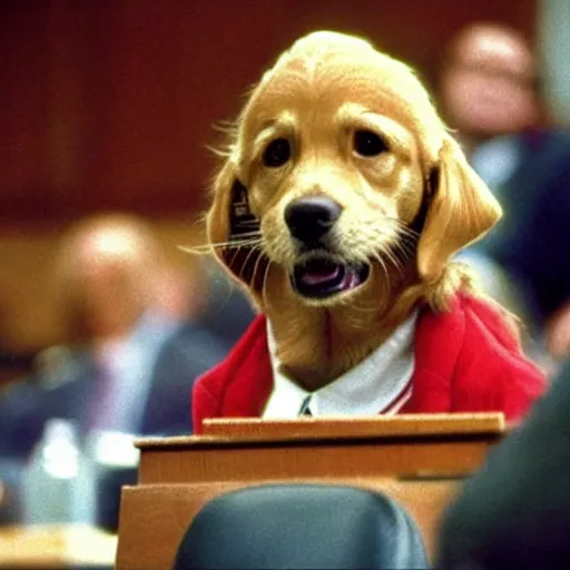 Image similar to airbud testifying before congress, 1 9 9 0 s photograph