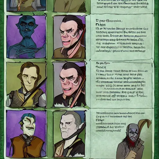 Image similar to How to be a Half-Orc Bard in D&D, by Christopher Walken and Jack Nicholson.