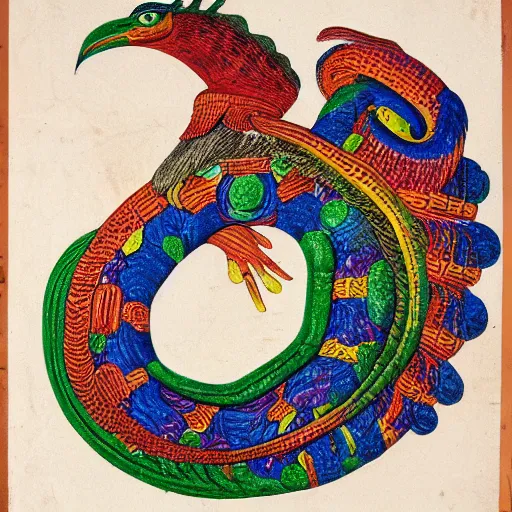 Image similar to portrait of quetzalcoatl