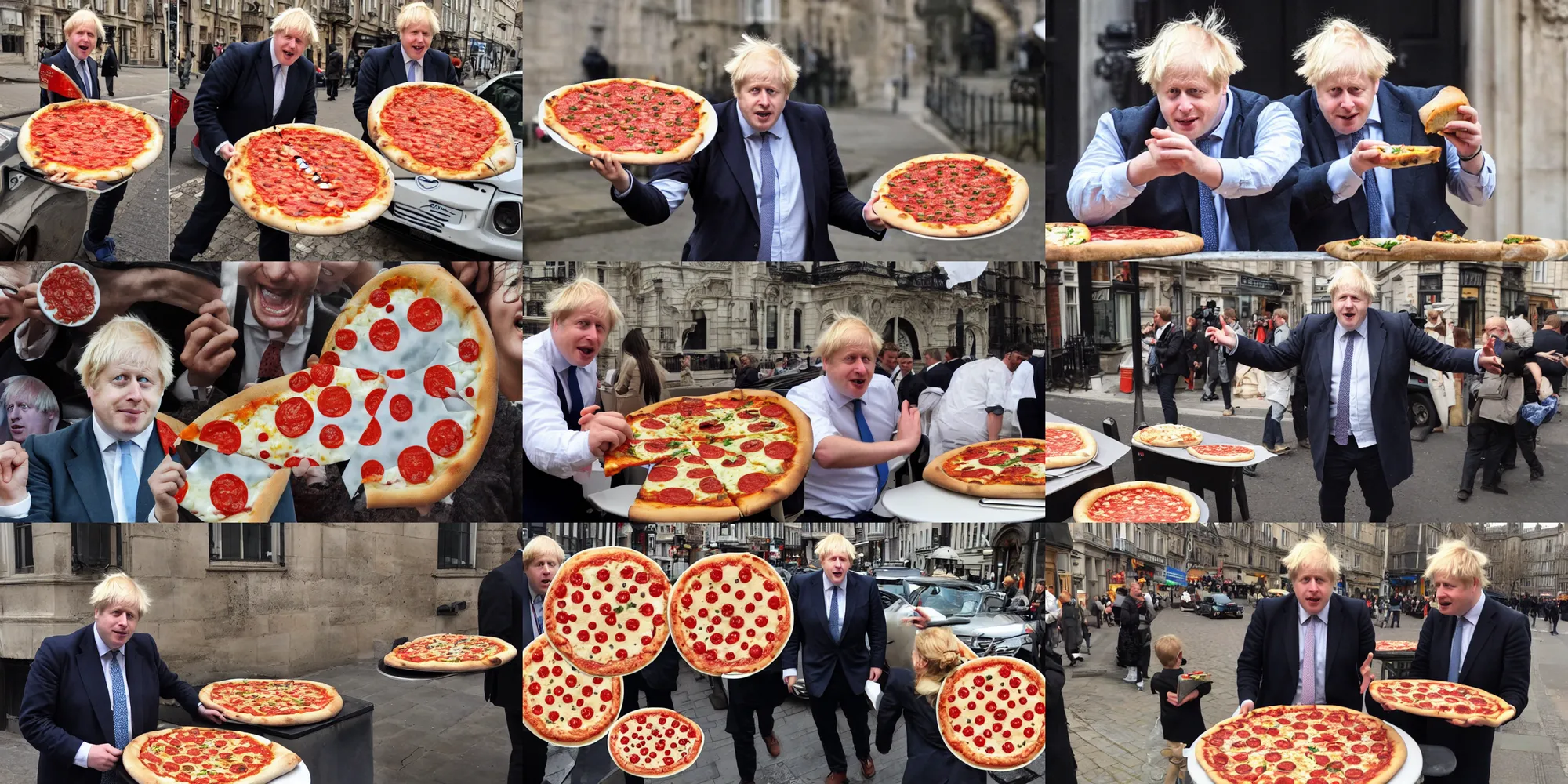 Prompt: boris johnson pizza