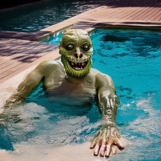 Prompt: creature in a pool