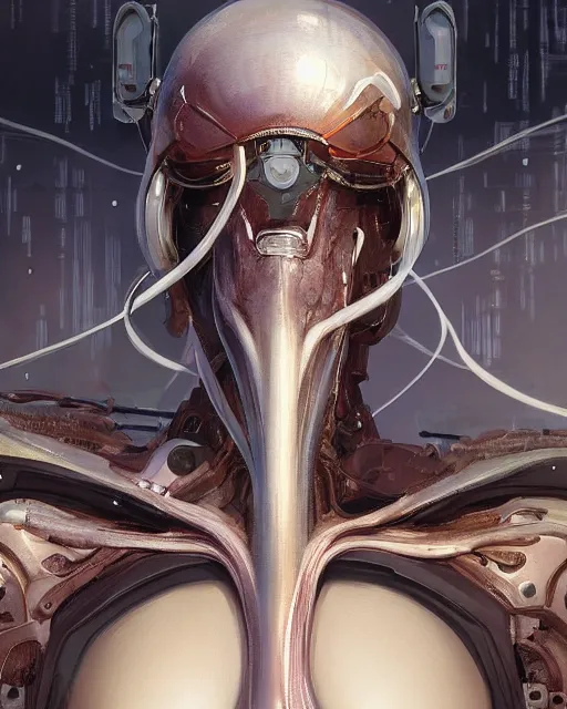 Prompt: Full shot of a venus squid monster astronaut defined facial features, intricate abstract. cyberpunk, symmetrical facial features. By Ruan Jia and Artgerm and Range Murata and WLOP and Ross Tran and William-Adolphe Bouguereau and Beeple. Key Art. Fantasy Illustration. award winning, Artstation, intricate details, realistic, Hyperdetailed, 8k resolution.