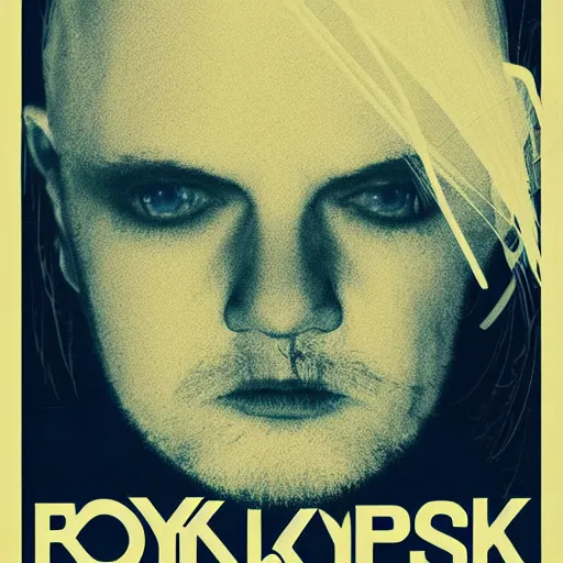 Prompt: stunning poster of royksopp by concept art, digital art, master piece, minimal, epic, wisdom, magical, 8 k hd resolution