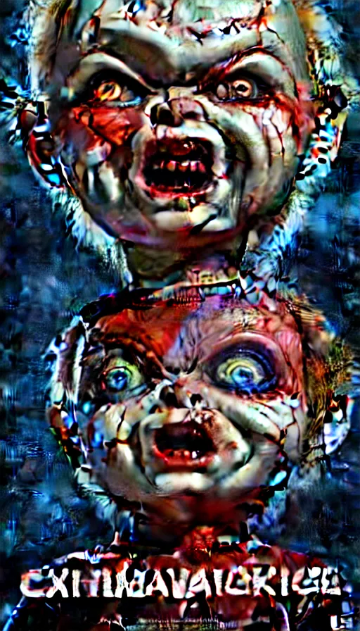 Image similar to exquisite imaginative imposing screaming chucky doll movie poster art humanoid anime movie art by : : james jean, imagine fx, weta studio james gurney