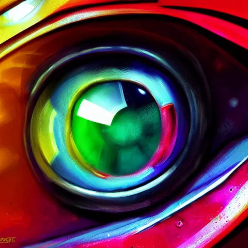 Prompt: Robot Eye, close up, colorful, fantasy, vivid colors, concept art, sharp focus, digital art, Hyper-realistic, 4K, Unreal Engine, Highly Detailed, HD, Dramatic Lighting by Brom, trending on Artstation