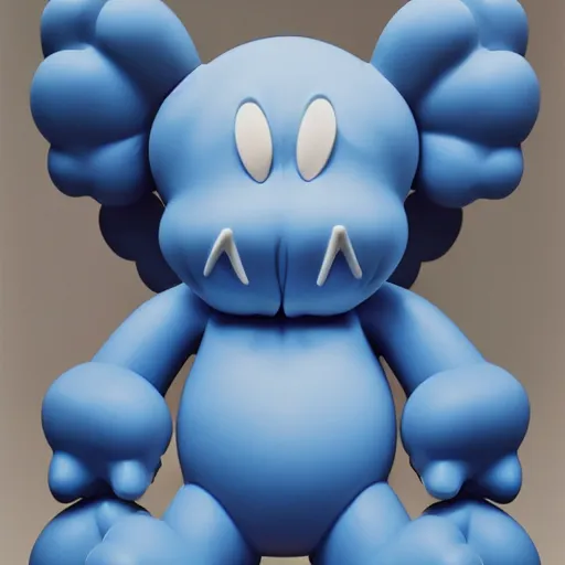 Image similar to KAWS Smurf , 8K concept art, modern contemporary art, MOMA