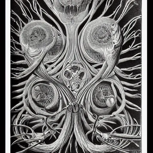 Image similar to drawing by haeckel