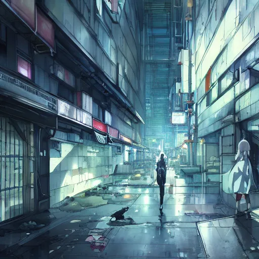 Prompt: The Quarantine Ward of Malice, Shinjuku, Anime concept art by Makoto Shinkai, detailed