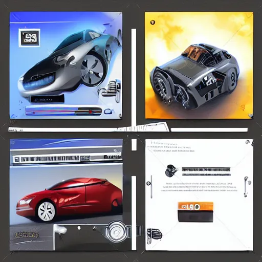 Image similar to car engine, car parts concept, card, comic page, arcane movie, ui card, Octane render