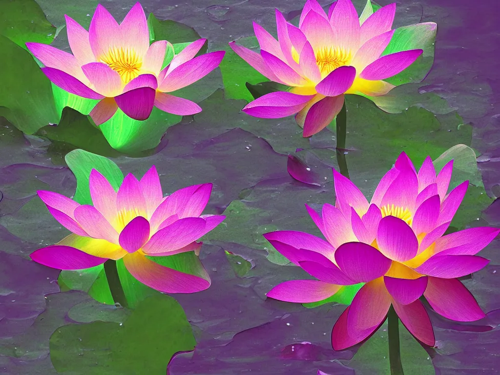 Image similar to double exposure lotus, space