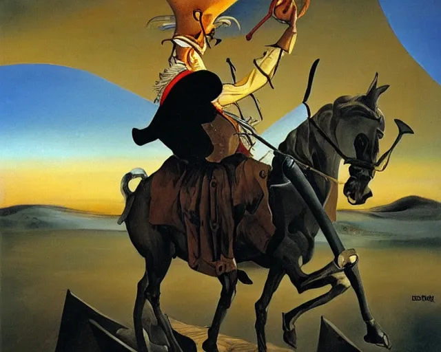 Image similar to don quixote by dali